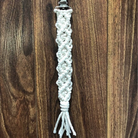 Macrame Pacifier Clip - Picture 2 of 3